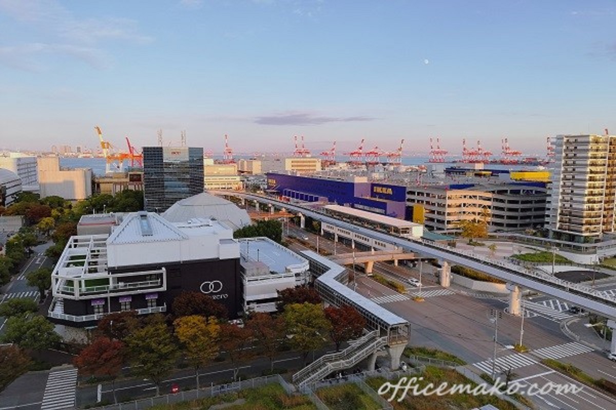 神戸ポートピアホテルのバルコニーからの景色の画像